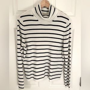 A New Day Target B/W Stripe Turtleneck Shirt